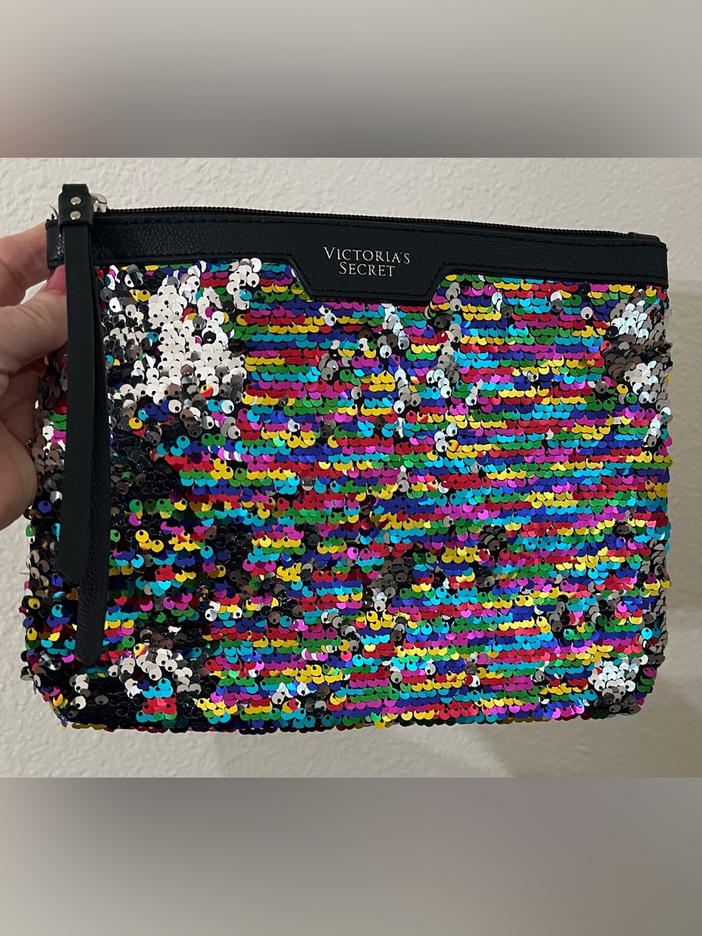 Victoria’s Secret Reversible Sequin Wristlet Clutch
